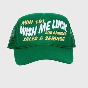 Wish me luck trucker hat